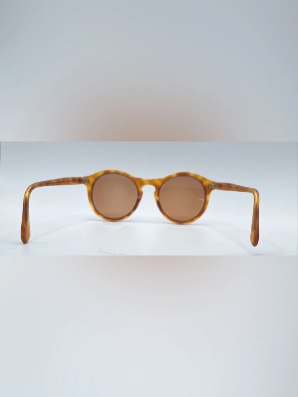 Vintage Giorgio Armani 904 014 Brown Oval Sunglasses Frames Only - Picture 6 of 8